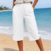 Maria | Lightweight Linen Capri Pants