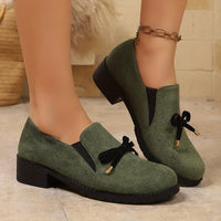 Nova | Slip-On Loafers with Bow Detail