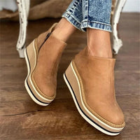 Seraphina | Women's Wedge Platform Zip-Up Ankle Boots