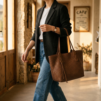Rosie | Spacious Design Soft Woven Tote Bag