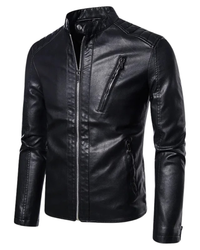 Alexander | Elegant Stand-Collar Leather Jacket