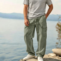 Marcos | Wide-Leg Style Cotton-Linen Trousers