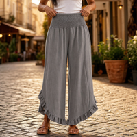 Liora | High-Waist Cotton-Linen Palazzo Pants