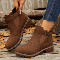 Adalynn | Buckle-Detail Chelsea Ankle Boots with Lug Sole