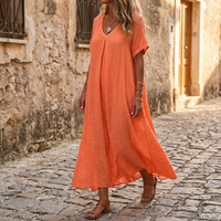 Aliyah | Breezy Summer Style Linen Maxi Dress