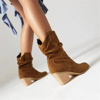 Mariam | Slouchy Cowboy Boots with Block Heel