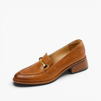 Emilia | Leather Loafers with Metal Bit Detail