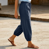 Athena | Comfortable Cotton-Linen Style Capri Pants