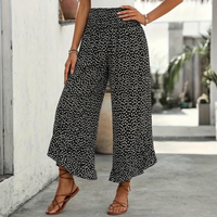 Elowyn | Comfortable Smocked Style Wide-Leg Ruffle Pants