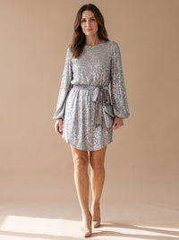 Selene | Balloon Sleeve Style Sequin Mini Party Dress