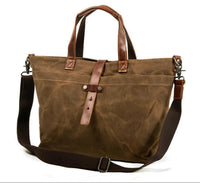 Julian | Waxed Canvas Leather-Trim Weather-Resistant Tote Bag