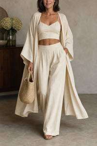 Madeline | Women's Lightweight Linen Three-Piece Set