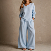 Nora | Asymmetric Style Top and Wide-Leg Pant Two-Piece Linen Set