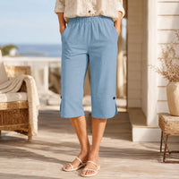 Melody | Lightweight Summer Style Linen Capri Pants