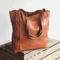 Mila | Spacious Classic Design Leather Tote Bag