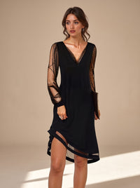Ariya | Sheer Sequin Long Sleeve Style Party Dress