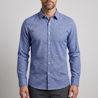 Lucas | Refined Micro Houndstooth Style Pattern Shirt