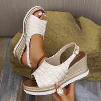 Marina | Sculpted Elegant Design Wedge Sandals